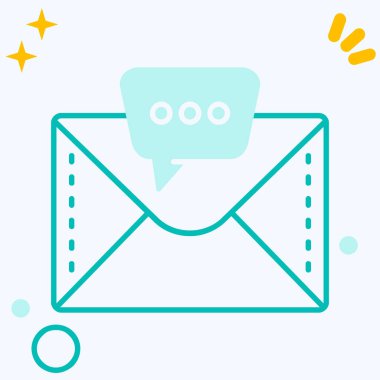 Moda biçimi izole edilmiş arkaplanda e- posta harfi simgesi