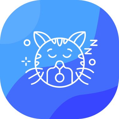 Kedi. Web simgesi basit illüstrasyon