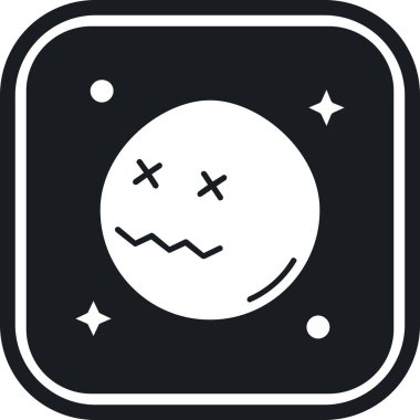 Bir ay simgesinin vektör illüstrasyonu