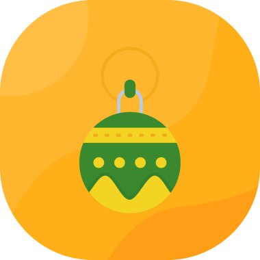 Çan Noel dekorasyon simgesi düz stil