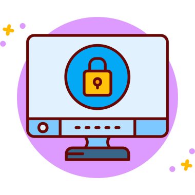 internet güvenlik vektörü illüstrasyon tasarımı