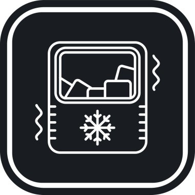 kar simgesi, vektör illüstrasyonu