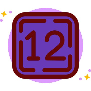 7 numaralı simge vektör illüstrasyonu