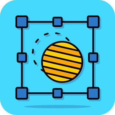 Çizgi film simgesinin vektör çizimi