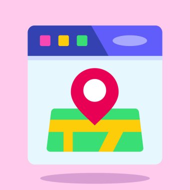 konum vektörü düz simgesi.