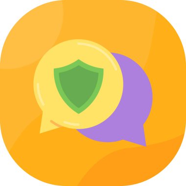 Sohbet mesajı simgesi, vektör illüstrasyonu beyaz arkaplanda izole edildi