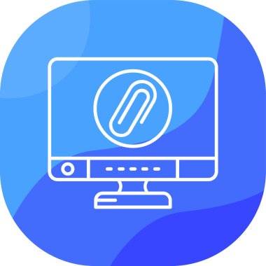 Bilgisayar simgesinin vektör illüstrasyonu