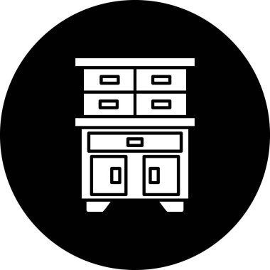 Kabine ikonu vektör illüstrasyonu