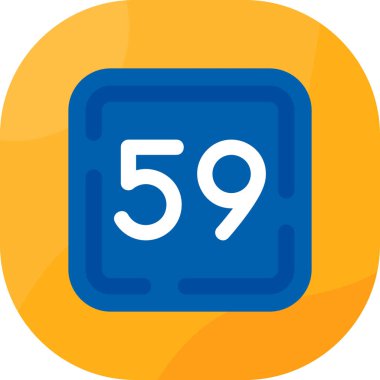 69 simgesinin vektör illüstrasyonu