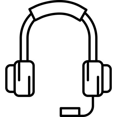 kulaklık simgesi vektör illüstrasyonu