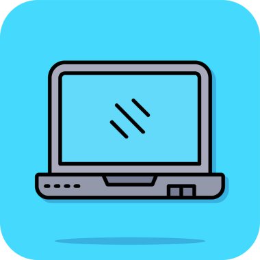 Fare simgesi olan bir laptop ekranı. Web için tablet vektör simgesi içeren dizüstü bilgisayarın tasviri