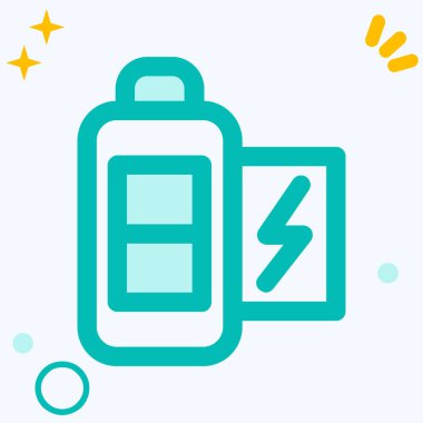 pil simgesi, vektör illüstrasyonu, tasarım