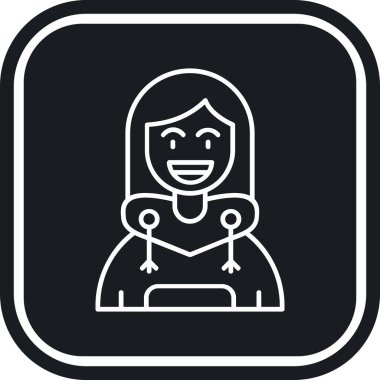 Bir resim, vektör, resimli kadın avatarı