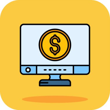 para çevrimiçi simgesi, vektör illüstrasyonu