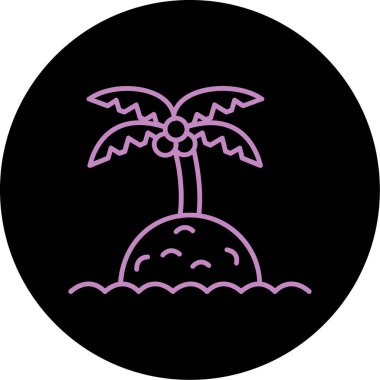 Bir ağaç simgesinin vektör illüstrasyonu