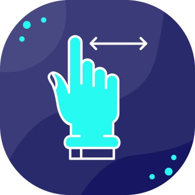 Eldiven simgesi ile el, vektör illüstrasyonu