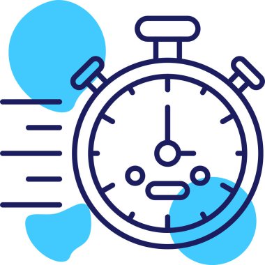 Saat ikonu, vektör illüstrasyonu