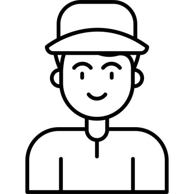 beysbol şapkası ile genç adam