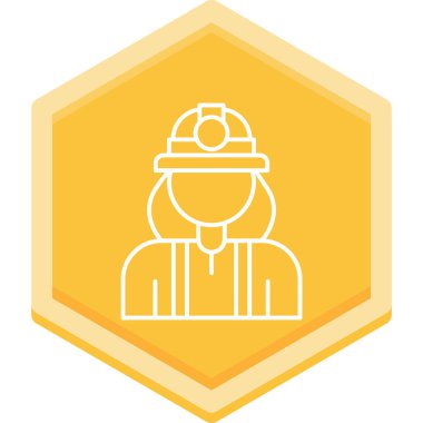 Kadın. Web simgesi basit illüstrasyon