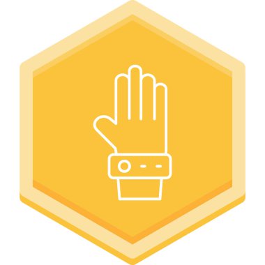 Eldivenler düz simge, vektör, illüstrasyon