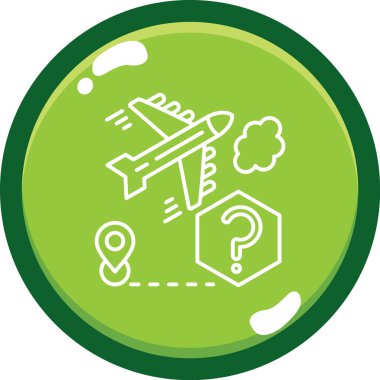 Vektör illüstrasyonu, uçak simgesi