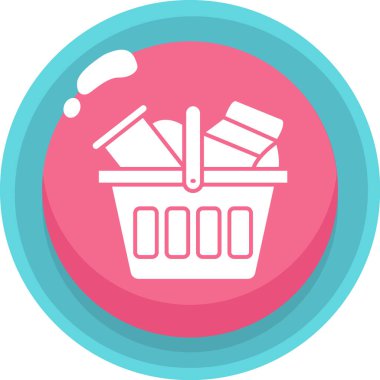 Alışveriş arabası. Basit resimleme