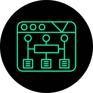 Veri Depolama simgesi, vektör illüstrasyonu