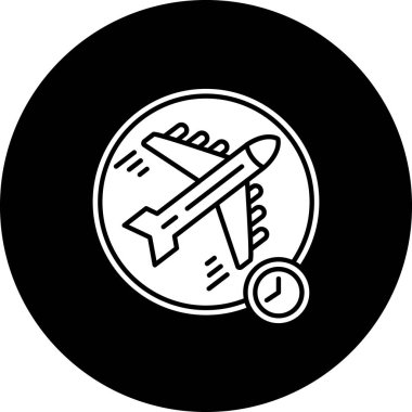 Uçak simgesinin vektör illüstrasyonu