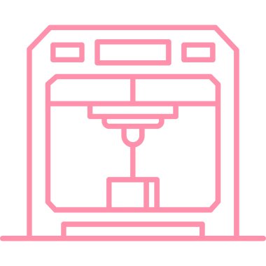 Yazıcı simgesi vektör illüstrasyonu