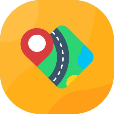 harita gezinme simgesi, basit vektör illüstrasyonu