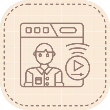 Bir radyo oynatıcı simgesinin vektör illüstrasyonu