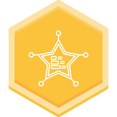 Bir yıldız simgesinin vektör illüstrasyonu