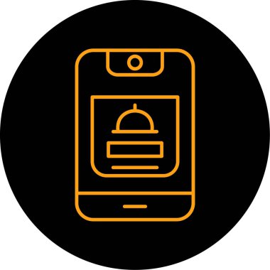 Cep telefonu simgesinin vektör illüstrasyonu