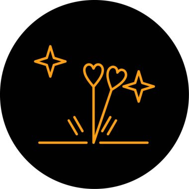 Bir kalp simgesinin vektör illüstrasyonu