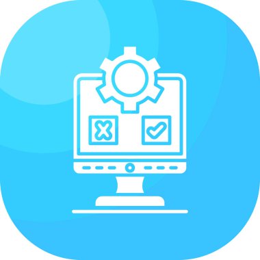 Dizüstü bilgisayar simgesi vektör çizimi