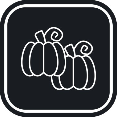 Sonbahar balkabağı simgesi, basit biçim