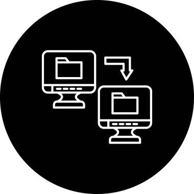 Bilgisayar ve dizüstü bilgisayar simgesi. vektör illüstrasyonu