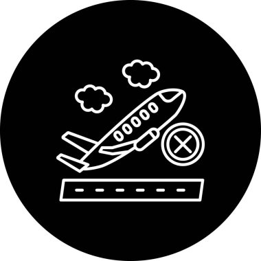 uçak ikonu vektör illüstrasyonu