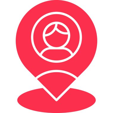 konum. Web simgesi basit illüstrasyon