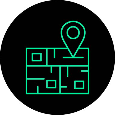 konum haritası simgesi, vektör illüstrasyon tasarımı