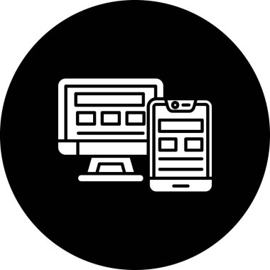 vektör lcd simgesi illüstrasyonu