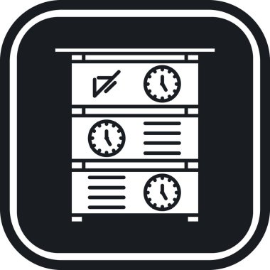 Seo ve teknoloji simgesinin vektör illüstrasyonu