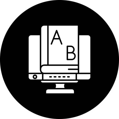 Modern b 'nin vektör illüstrasyonu bilgisayarın simgesinden yoksun