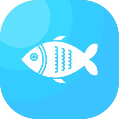 balık simgesi, vektör illüstrasyonu