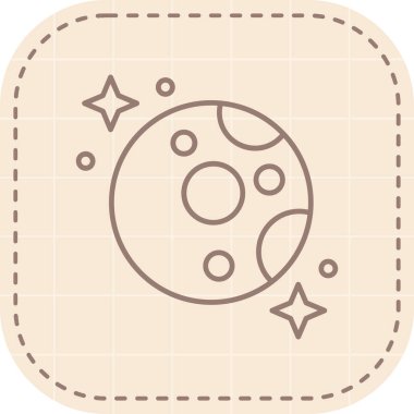 Bir gezegen simgesinin vektör illüstrasyonu