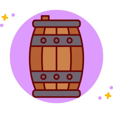 Bir bira fıçısının vektör çizimi