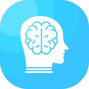 beyin ikonu vektör illüstrasyonu