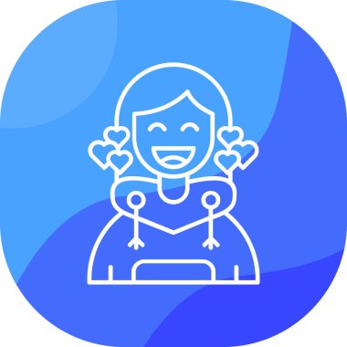 kadın avatar simgesi, vektör illüstrasyonu