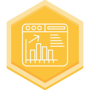 Veri analizi. Web simgesi basit illüstrasyon