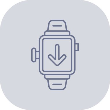 smartwatch düz simgesi, vektör, illüstrasyon